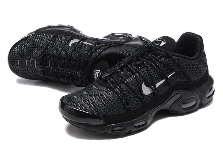 NIKE AIR MAX PLUS TN UTILITY TRIPLE BLACK WHITE LOGO
