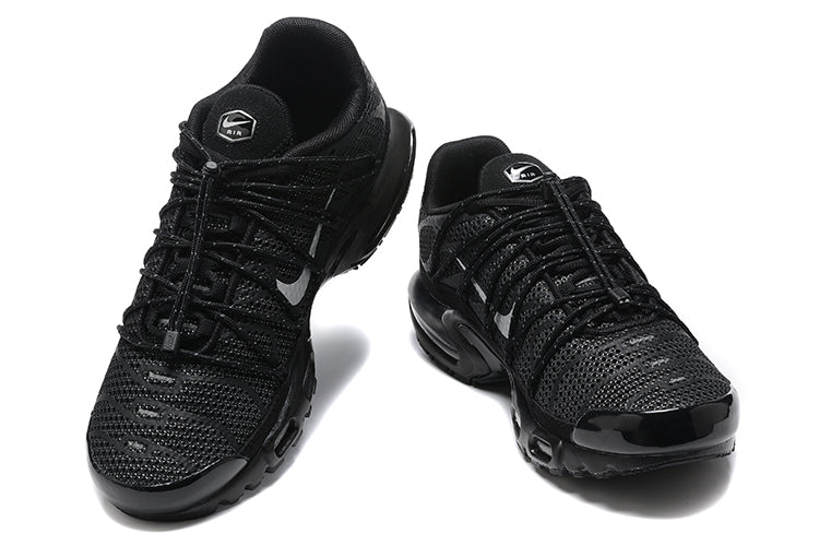 NIKE AIR MAX PLUS TN UTILITY TRIPLE BLACK WHITE LOGO
